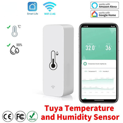 Tuya WiFi Zigbe Temperature Humidity Sensor Thermometer Hygrometer Smart Home UK
