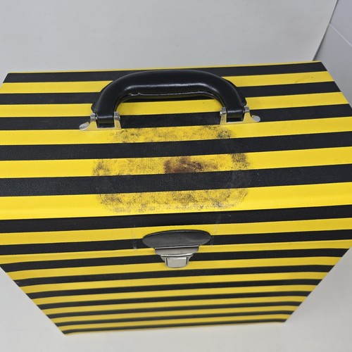 Third Man Records Carry Case 12” Vinyl Yellow & Black Stripes Vault Rare Vintage - Picture 7 of 11