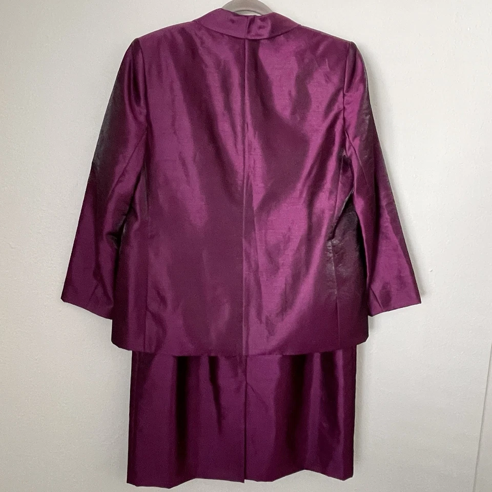 Lord & Taylor 3 件套女式裙壳夹克套装教堂尺寸 16W — 第 2/4 张图片