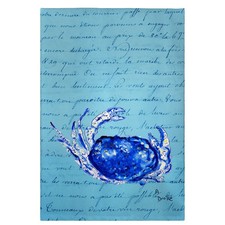 Betsy Drake B Script Crab Guest Towel