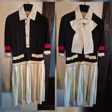 USED GUCCI BUTTONED RIBBON DESIGN DRESS ACCEPTABLE