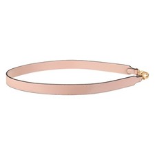 38 Inch Leather Purse Strap, 1 Inch Wide Strap with Gold Buckles, Pale Pink
