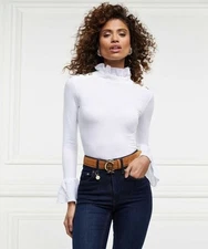 Holland Cooper Lilibet White Jersey Tee Top rrp £69