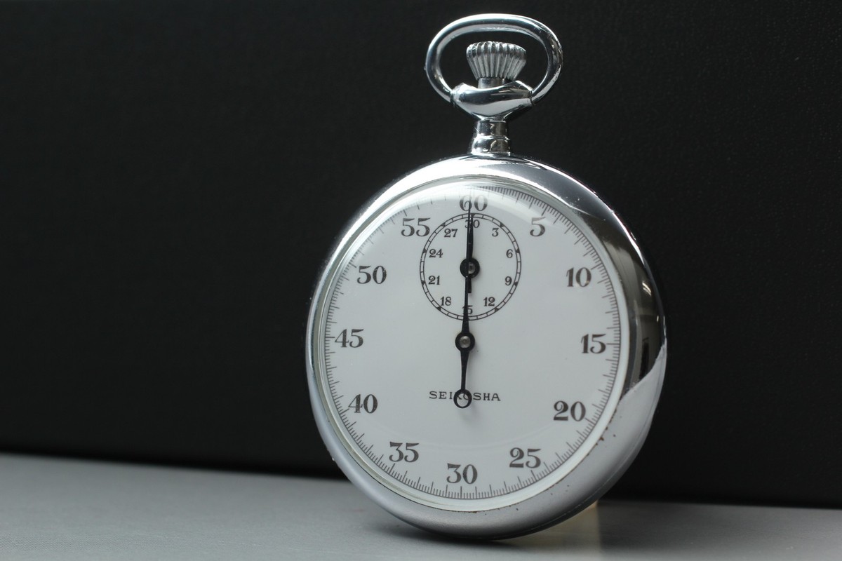 古時計 ナショナル時計にSEIKOSHA文字盤 直径41cm ヴィンテージ雑貨 Vintage 1940s Seiko Seikosha Hand-Wind Mechanical Stopwatch