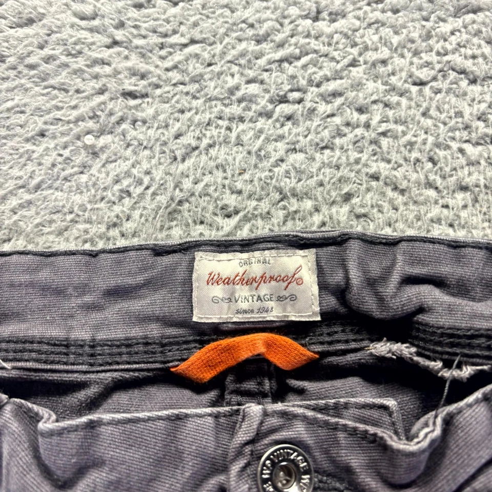 Pantalones de mezclilla vintage resistentes a la intemperie para hombre 32x34 algodón negro calce relajado recto Foto 3 de 4