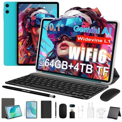 TECLAST P33 Tablet 10,1 Zoll mit Tastatur, 64GB ROM, 4TB erweiterbar, 6000mAh