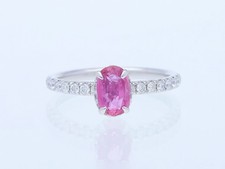 Anello con brillanti zaffiro non trattato oro 750 IGI cert. Valore: 4.500 EUR...