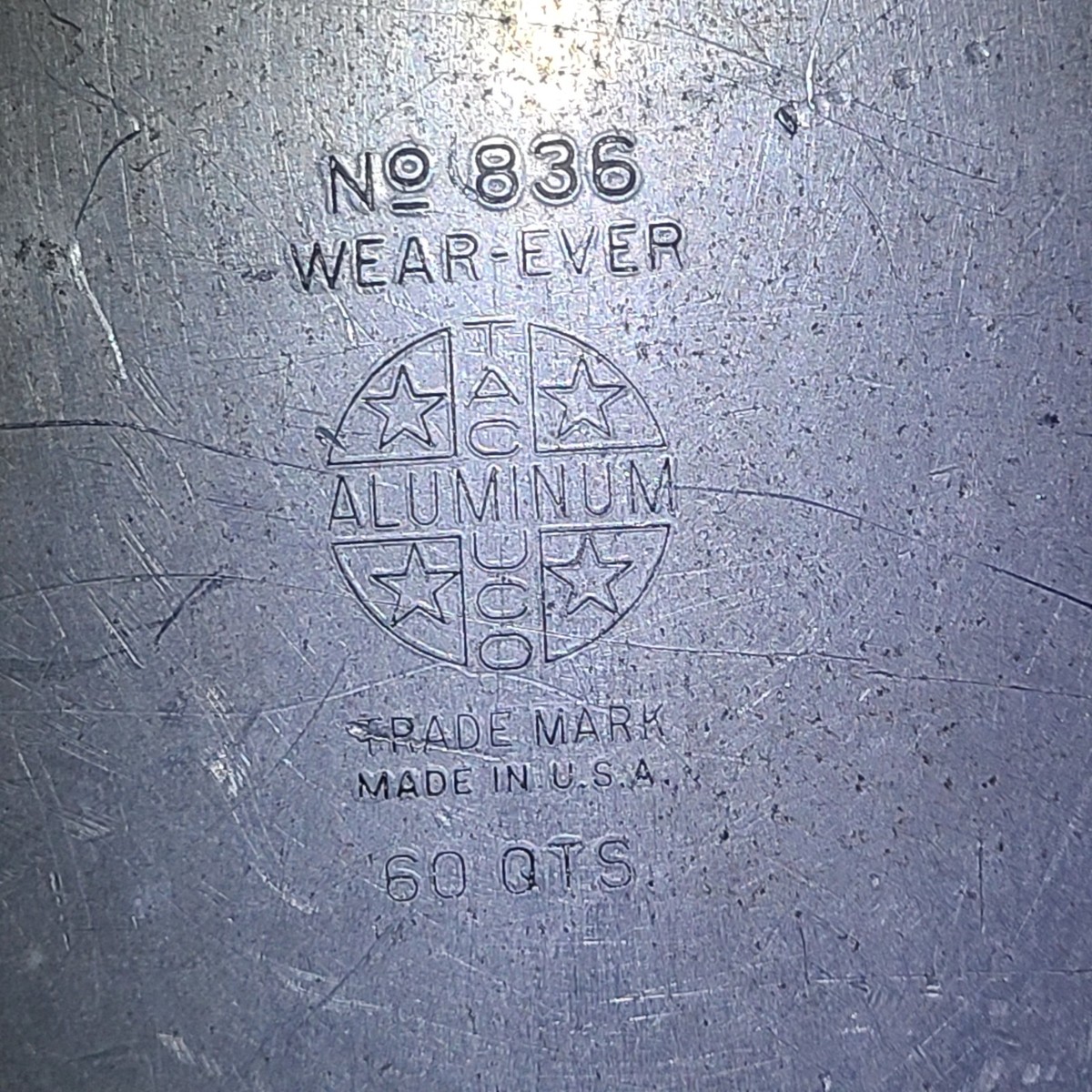 Vintage Wear-Ever 60 Qt Stock Pot No.836 Aluminum, thick metal
