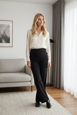 G4Free Black Athletic/Yoga Pants With a 30-inch Inseam Wide Leg M
