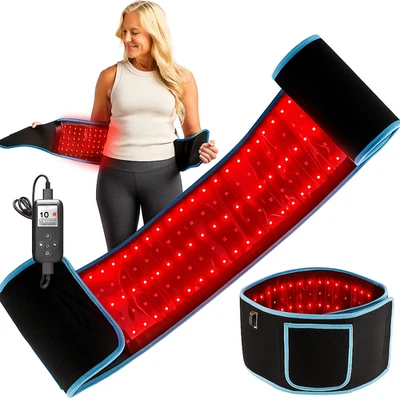 Near Infrared Red Light Therapy Waist Wrap Pad Belt Reduce Fat for Pain Relief