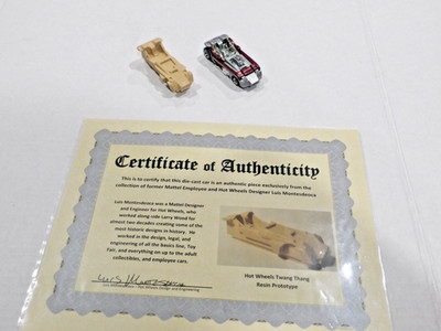 HOTWHEELS 1990's RESIN PROTOTYPE TWANG THANG LUIS MONTESDEOCA W/ COA RARE!