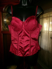 NWT Torrid Curve Burgandy Lace Corset Bustier Top Plus Size O Adjustable Straps