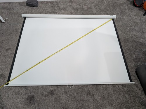 84" Manual Pull Down Auto-Lock Projector Projection Screen Matte White 1:1 Ratio