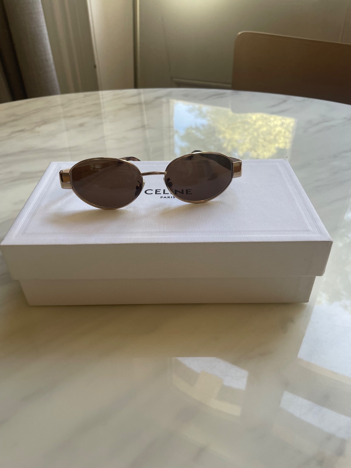 Celine triomphe sunglasses rose gold image 2