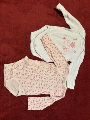 2er Langarmbodys Impidimpi Rosa Blumen & C&A I   My Mummy & Daddy