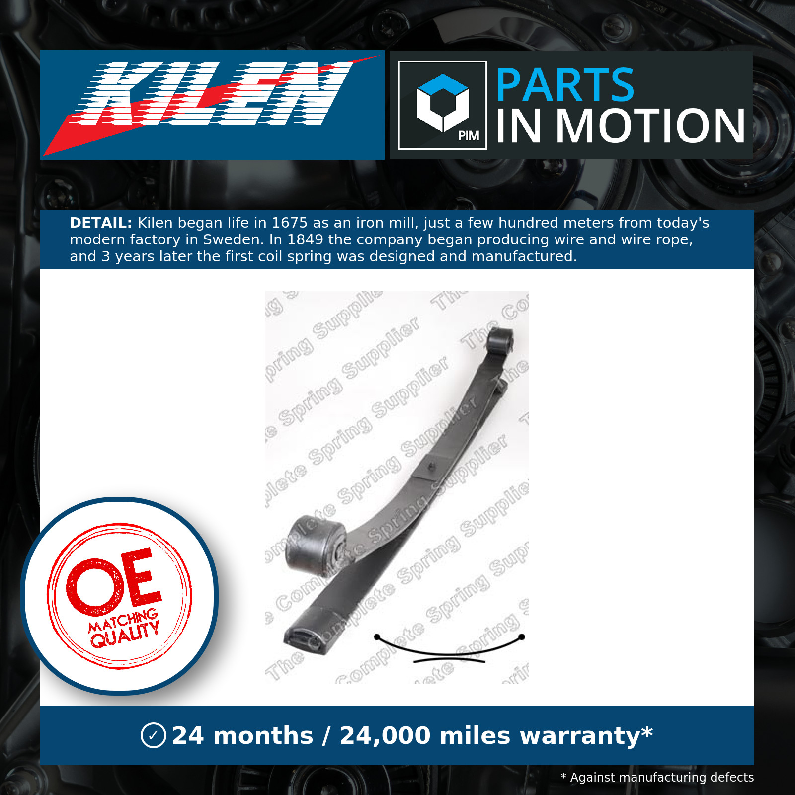 Leaf Spring Rear 622048 Kilen Suspension 6C115560FC 1490997 6C115560FD 1684753