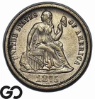 1875-CC Seated Liberty Dime *Rare Carson City* Choice AU++/Unc