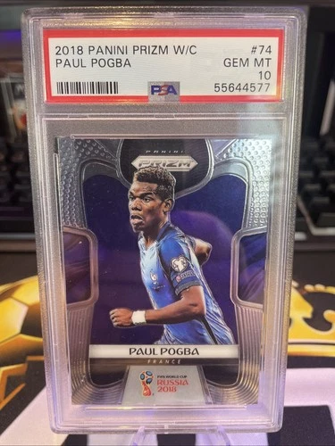 2018 World Cup Panini Prizm Paul Pogba France PSA 10