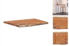 Tischplatte 70x60x2,5cm Rechteckig Massivholz Akazie Naturkante