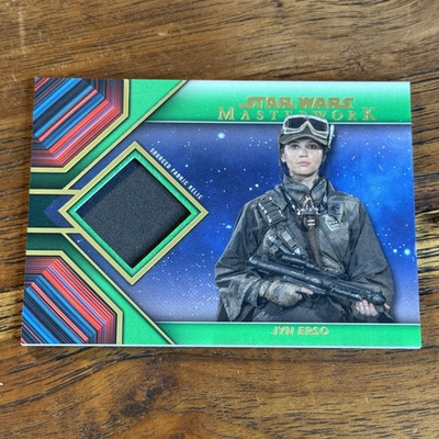 #ad Jyn Erso 2022 Star Wars Masterwork GREEN 99 99 Sourced Fabric Relic #CR JE OMEGA $39.99