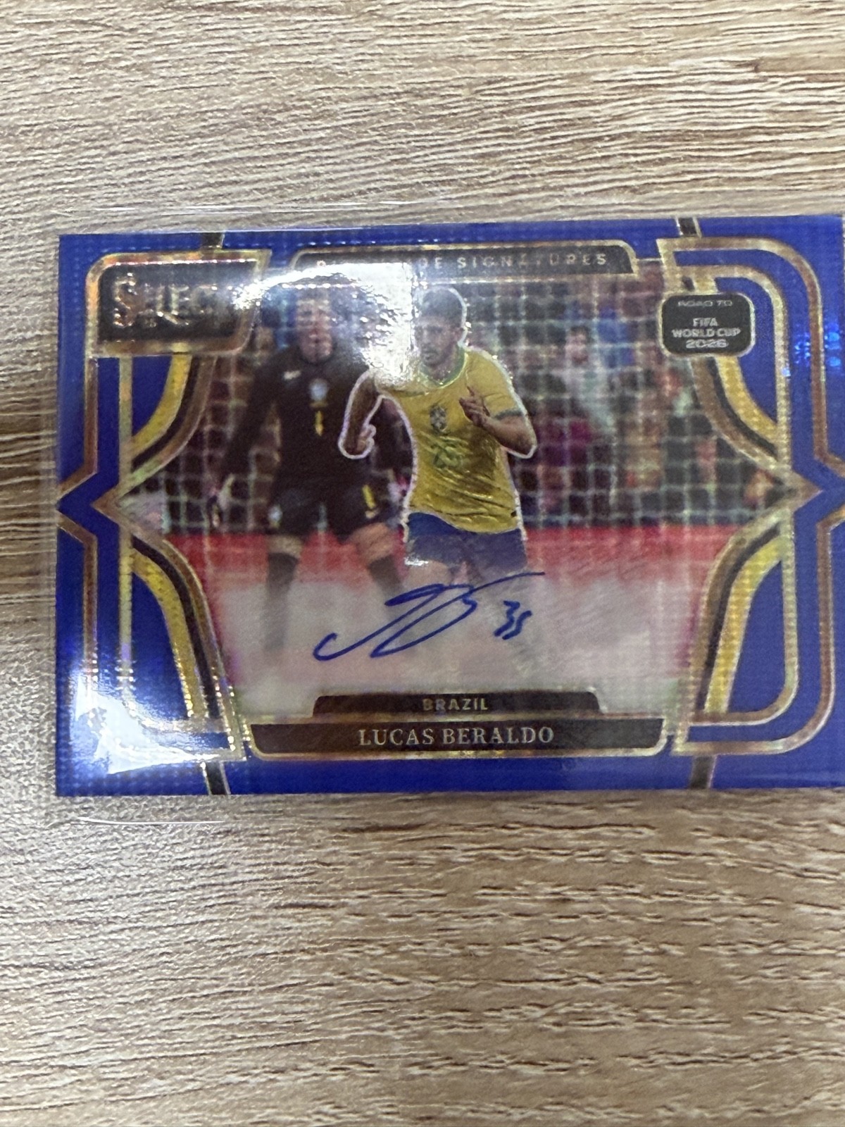 2026 Panini Select Autograph World Cup Lucas Beraldo Blue Prizm