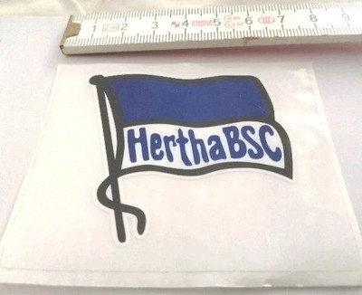 HERTHA BSC 1892 FLAGGE Aufkleber Sticker Abziehbild ca. 8x6 cm