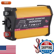 Power Inverter 12V to 110V Modified Sine Car Adapter Dual USB Fast Charging