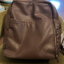 Azaria Vegan Leather Diaper Bag Backpack Zipper Closure - Used