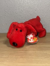 Ty Original Beanie Baby Rover The Cute Red Dog With Ear Tag Protector