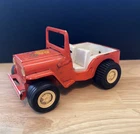 Tonka Jeep Orange Pressed Steel Toy Car Vintage Diecast Vehicle