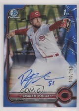 2022 Bowman Chrome Prospect Blue RayWave Refractor Graham Ashcraft Auto 0s9t