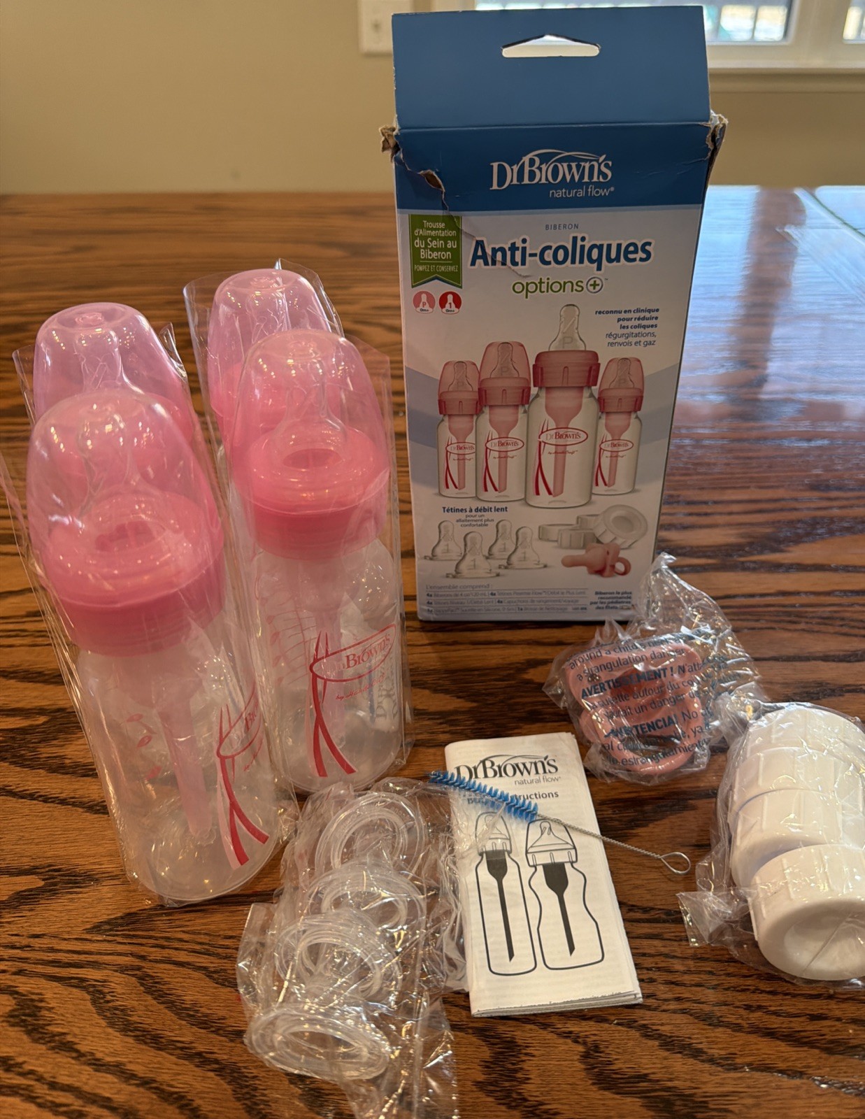 Set (4) For Breastfed Baby 4oz Pink