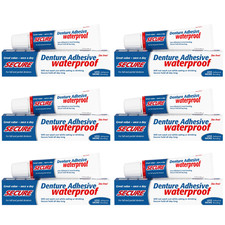 Secure Denture Adhesive Cream Strong Hold Zinc Free Denture Fixative 40g x6
