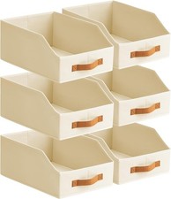 Fabric Storage Bins for Organizing - 6 Pack Large Trapezoid Collapsible Storage