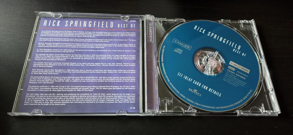 CD RICK SPRINGFIELD - BEST OF / TOP - Bild 2 von 3
