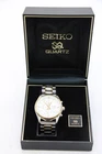 T Vintage Boxed Gents Quartz Seiko 8T67-00L0 Chronograph Date Wristwatch Working