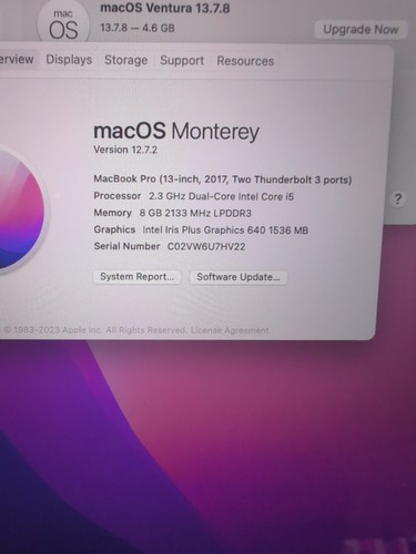 Apple MacBook Pro 13 inch Laptop - A1708 (2017) - Picture 7 of 7