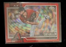 2026 Topps Chrome red geometric refractor 2/5 Zac Gallen 158