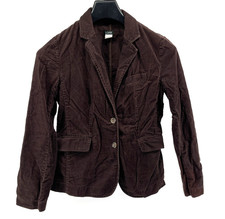 Vintage J Crew Corduroy Blazer Women's 6 Brown Corp Retro Hong Kong