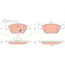 Satz Bremsbeläge Bremsklötze vorne für Alfa Romeo GTV 916 Spider | 118961