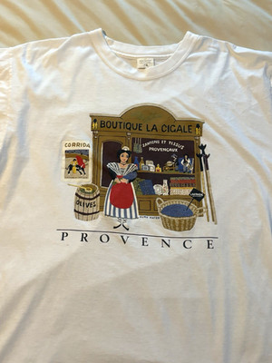 Vtg Single Stitch Provence T-Shirt  XXL French Boutique Store Front Alma Mater