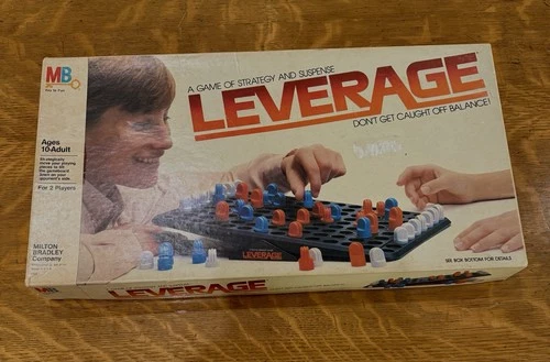 Vintage 1982 Milton Bradley LEVERAGE Balance Suspense Board Game Complete