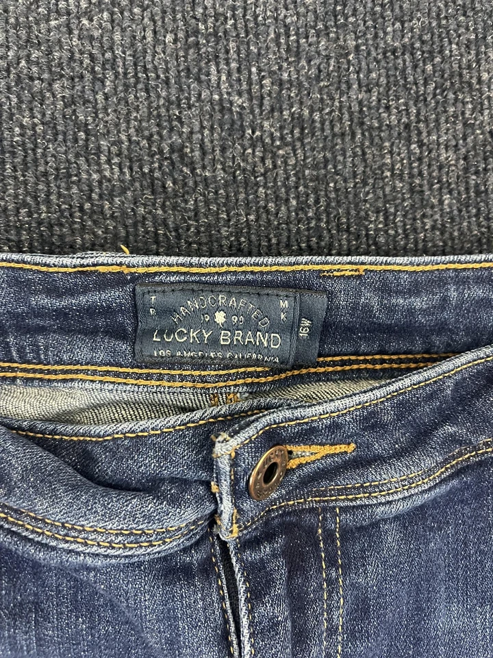 Pantalones de mezclilla Lucky Brand para mujer 16W Plus azul Georgia Boyfriend lavado medio Foto 2 de 4