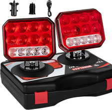 Wireless Trailer Lights, Adjustable Magnetic LED Trailer Lights with Reflectors,