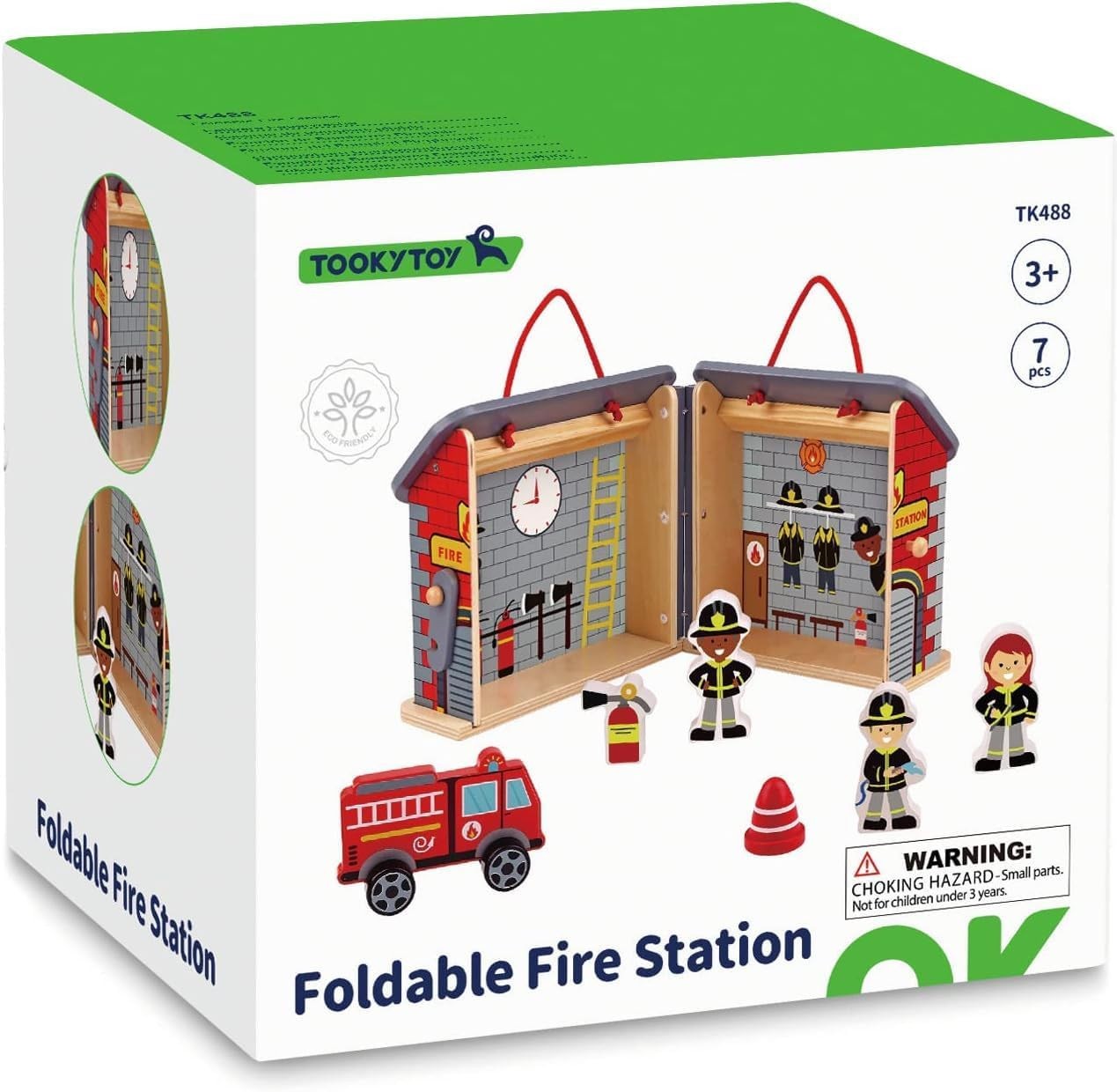 Tooky Toy's Wooden Foldable Fire Station