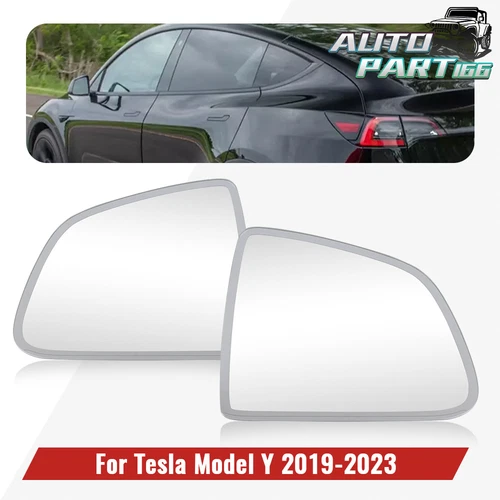Left and Right Side Mirror Glass Anti-Glare Heated For Tesla Model Y 2019-2023