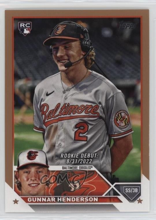2023 Topps Update Rookie Debut Gold /2023 Gunnar Henderson #US18 08vx