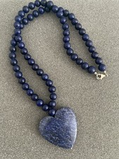 Lapis Lazuli 925 Sterling Silver Statement Necklace JTV