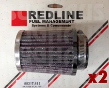 2 x WEBER Redline 34 ICT Carburetor Air Filter assm - 4" Tall - washable filters