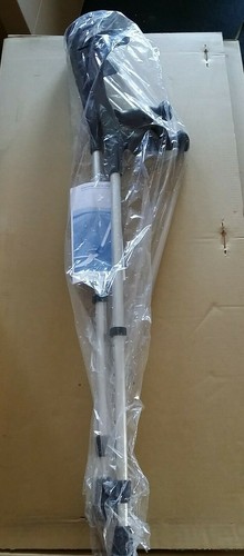 Forearm Crutches Pair Aluminium Height Adjustable Home Medical Youth Adult 120kg - Picture 11 of 22